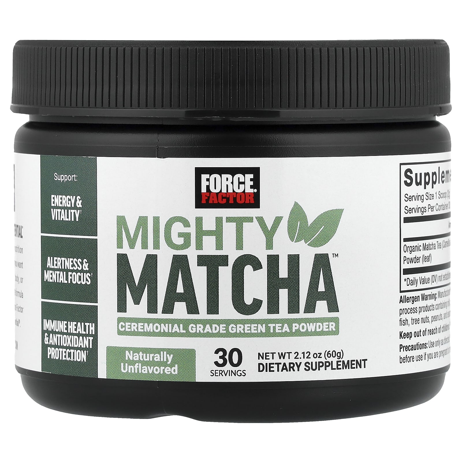 Force Factor, Mighty Matcha™, Sans Arôme, 60g (2,12 oz)