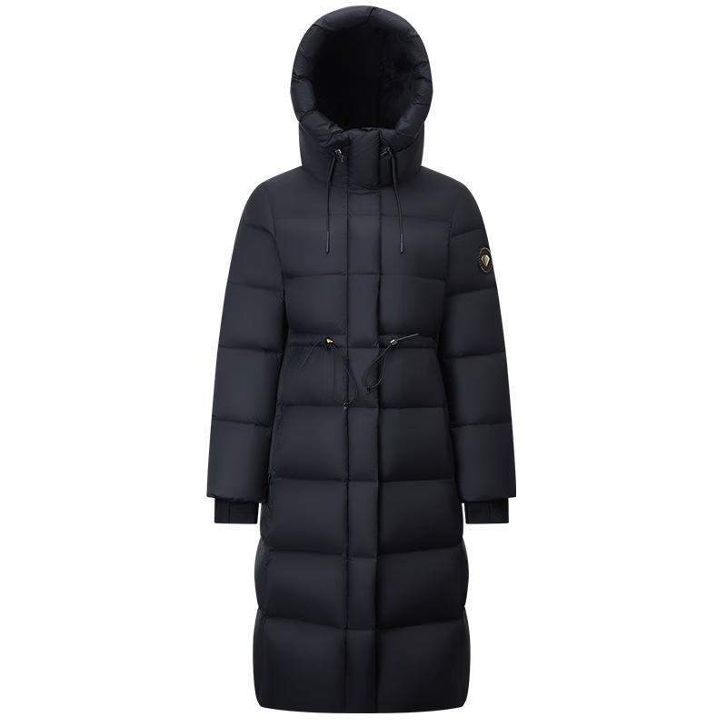 

Qianrengang 2025 Черное Золото Пуховик Длинный L (170)