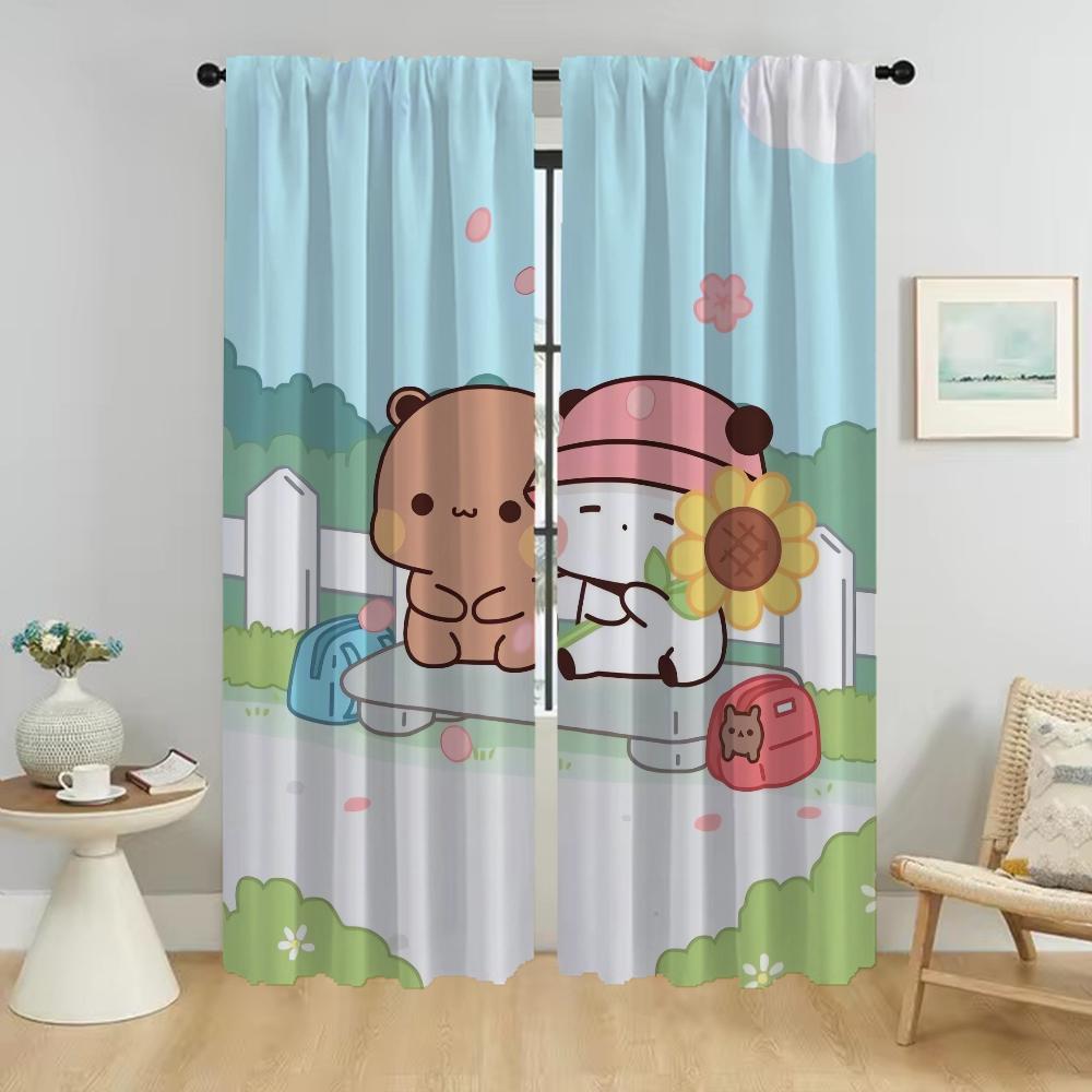 Bubu Dudu Curtains Bedroom Child Room Halloween Decoration Living Curtain Partition Shades Kitchen Elegant Made Of Polyester Area Window Treatment