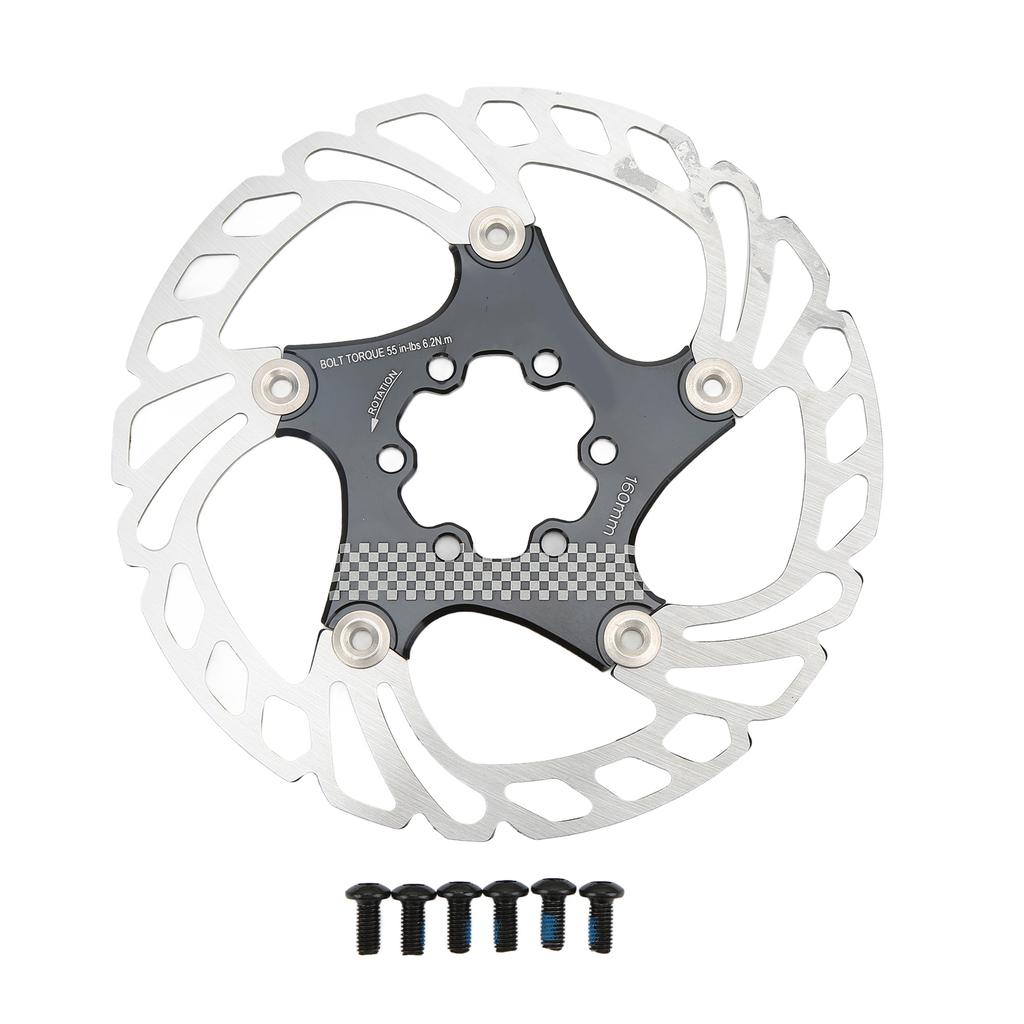 Bike Floating Brake Discs with with 6 Bolts Heat Dissipation Mountain Bike Brake Rotor160MM