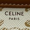 Excellent CELINE Shoulder Bag Logo Chain Clutch Bag off white Triomphe canvas Used