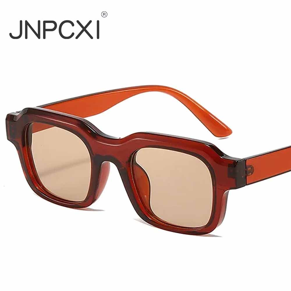  Retro Square Sunglasses Women Fashion Jelly Color Tea Shades UV400 Men Sun Glasses