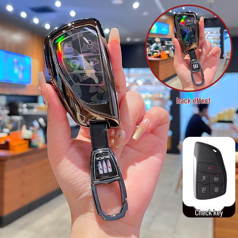 High-End Full-Coverage Metal Key Fob Case for Buick Envision Plus, Envision S/GS, and LaCrosse Cars