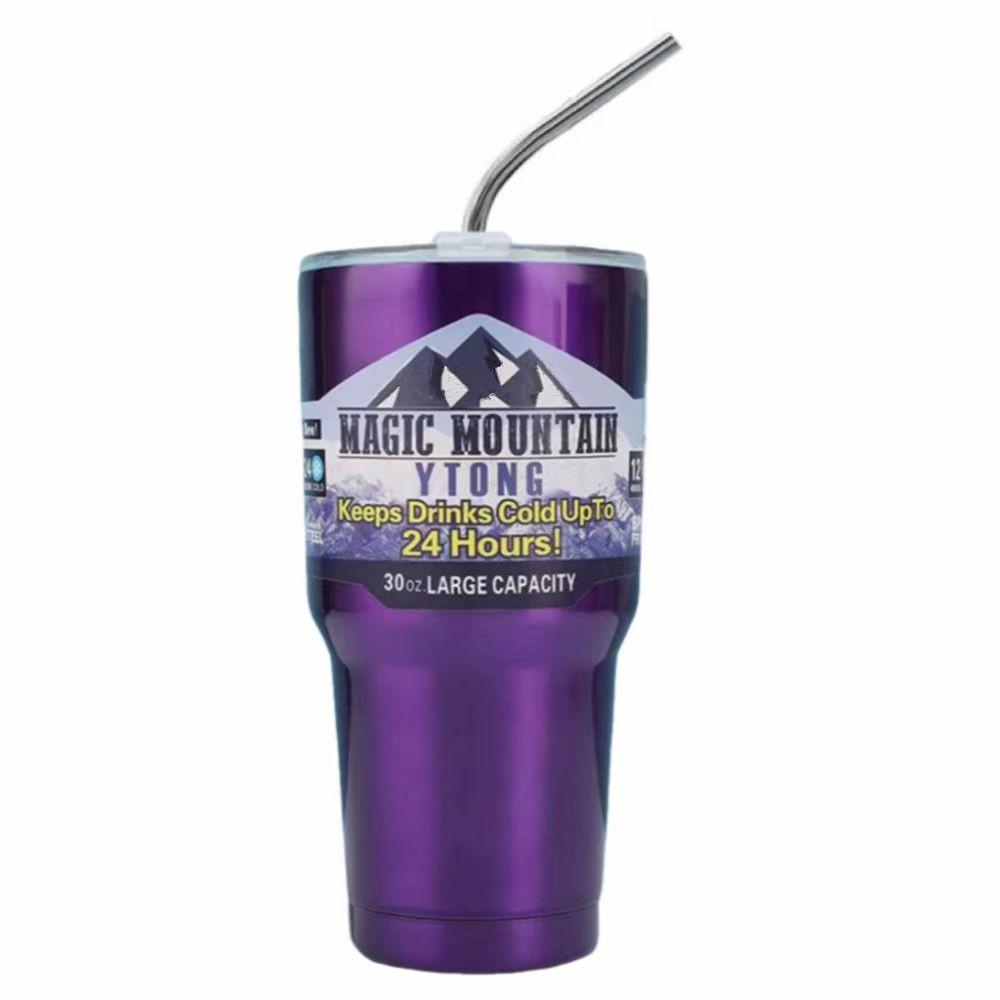 Magic Mountain Thermos Cup Ice Thermos 30oz Coffee Mug Vacuum Insulated Bottle Stainless Water Staw Steel Outdoor Thermal Flasks