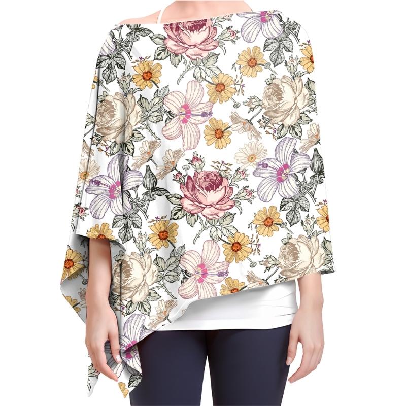 

Baby Nursing Cover Baby Toddlers Feeding Blanket for Mom Breastfeeding with Printed Pattern Soft Privacy Nursing Cover