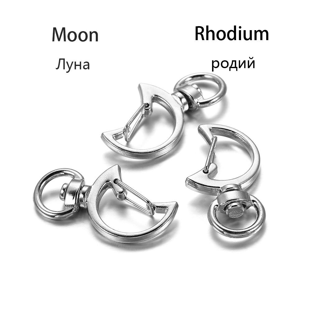 10Pcs/Lot Mix Color Keychain Moon Dog Cat Dolphins Cloud Heart Key Chain DIY For Jewelry Making Findings Accessories Supplies