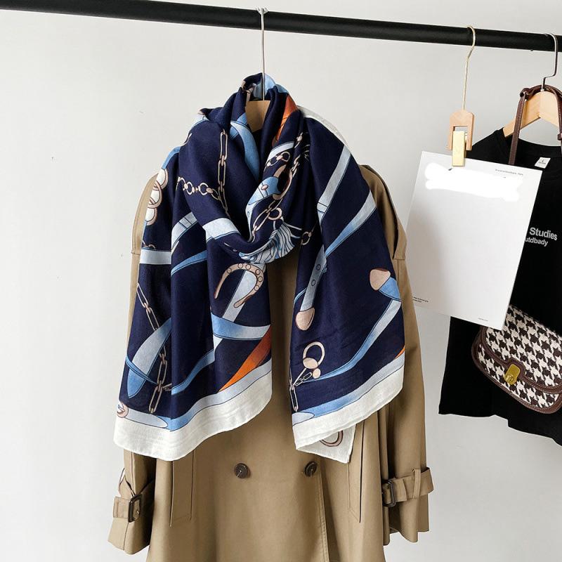 185 * 85cm Letní Dámský Nový Středně Dlouhý Šátek Šál Prodyšný Opalovací Módní Všestranný Prémiový Hedvábný Šátek