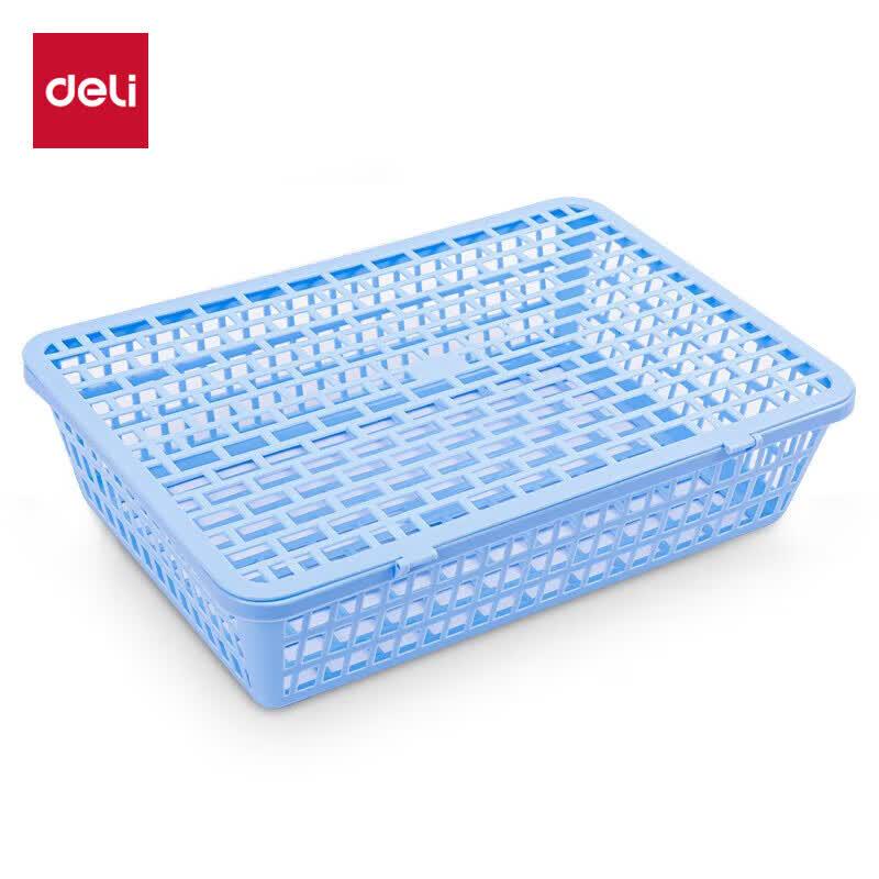 Deli Plastic Document Storage Basket with Lid