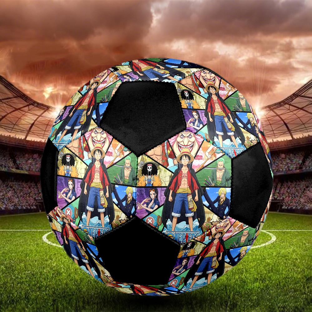1pc One Piece Football Soccer Ball Size 5 Indoor Soccer Ball Fashion Colorful  Backyard Game -Great For Sports Fans Gift HE72