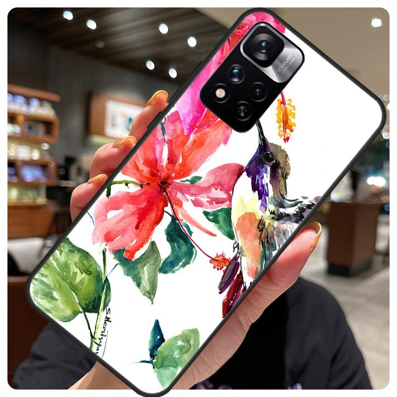 Hummingbird For Redmi Note 11 Pro Case For Redmi Note 12 8 9 10 Pro 8T 9S 10S 11S 12S 12C 9C 10C Coque