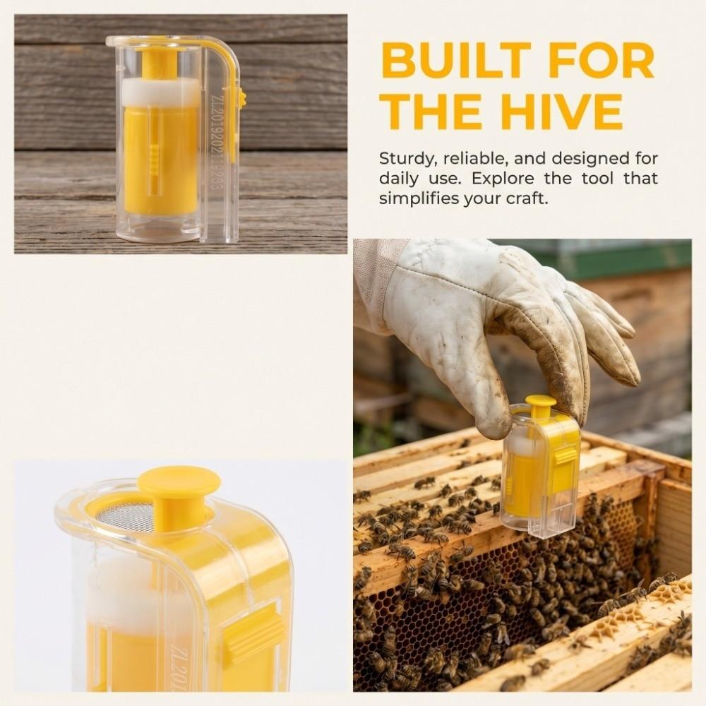 One Handed Plastic Queen Bee Catcher Durable Queen Bee Cage Queen Bee Marking Cage Labeling Queen Bees