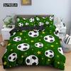 3D Football Duvet Cover Double King Queen Bedding Set 2/3pcs Quilt Cover with Zipper Closure King Size Polyester Comforter Cover