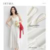 Sentubila Women's Summer Slim Fit White Cotton Blend A-Line Casual Sleeveless Dress