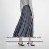 Navigare Women's Flowy Pleated A-line Maxi Skirt