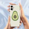 For iPhone 17 Case Cute Avocado Pattern Printing Straight Edge TPU Phone Back Cover