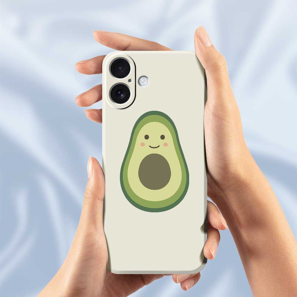 For iPhone 17 Case Cute Avocado Pattern Printing Straight Edge TPU Phone Back Cover