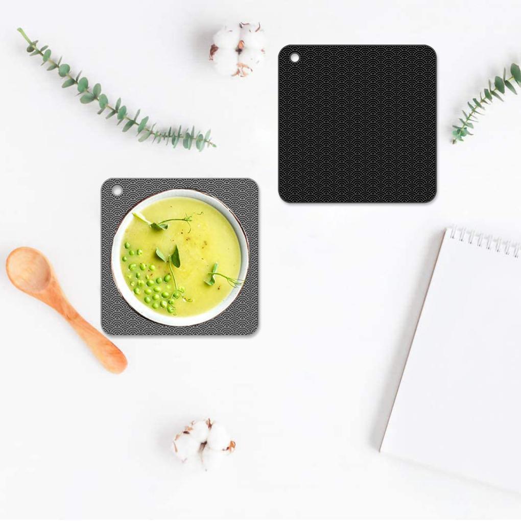 Insulation Placemat Silicone Table Mat Cushion Non-slip Heat-resistant Pot Dish Pad