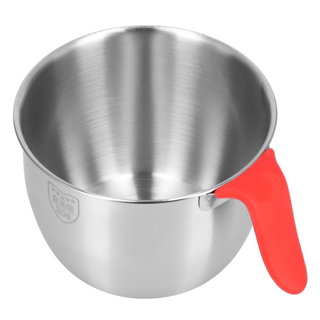 Stainless Steel Mixing Bowl with Handle Non Slip Deepen Splashproof Egg Whisking Bowl for Salad Serving