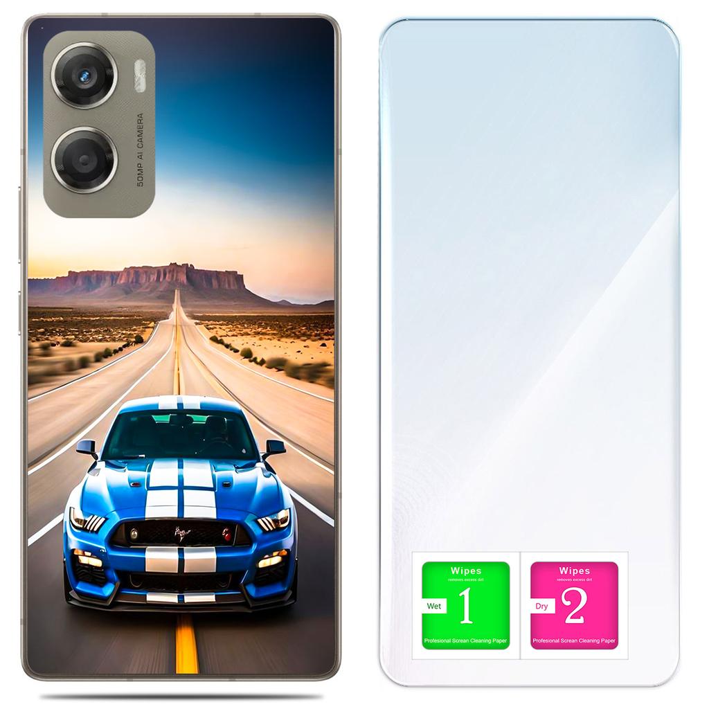Hülle Für Motorola Moto G06 / G06 Power Hülle Case Rückseite Etui + Glas