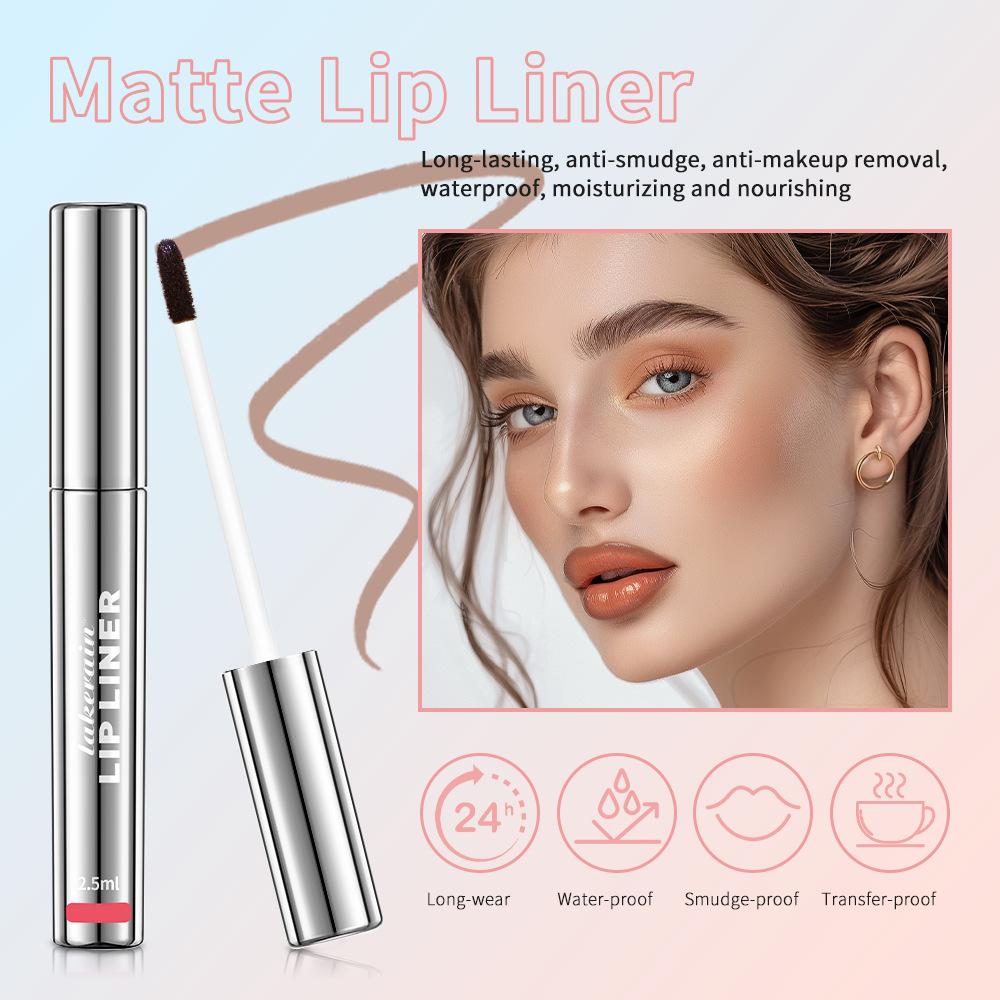 Wasserfester Lipliner-Stift mit hochpigmentiertem, mattem Finish für Definition und Volumen