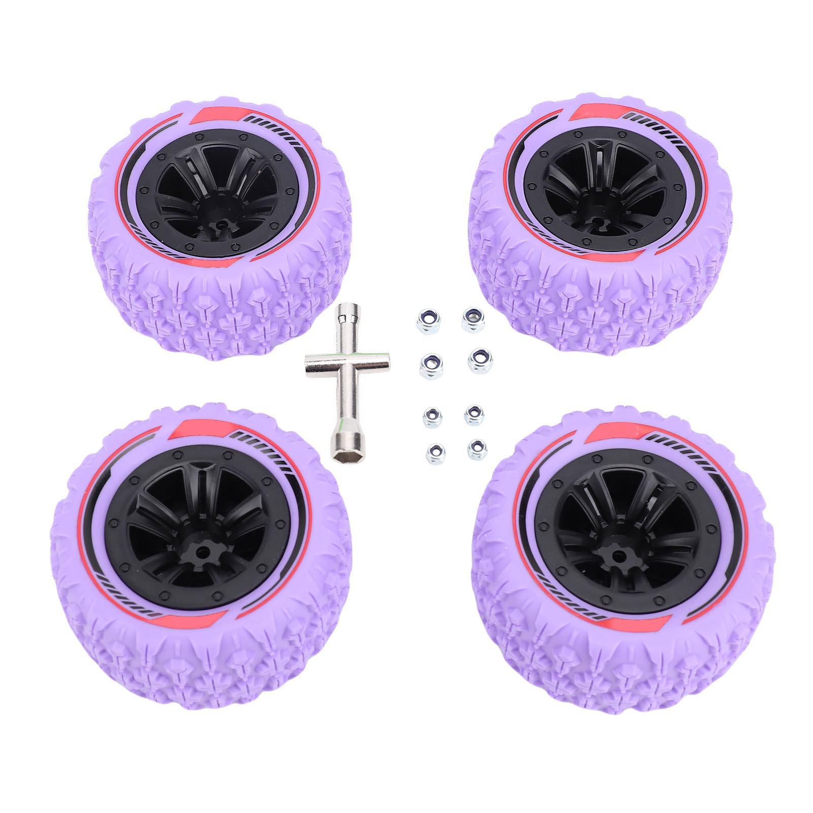 

4PCS 12mm Hex RC Wheel Tires Set 3.26x1.67 Inches Mud Terrain Tires Accessories for 114 116 RC