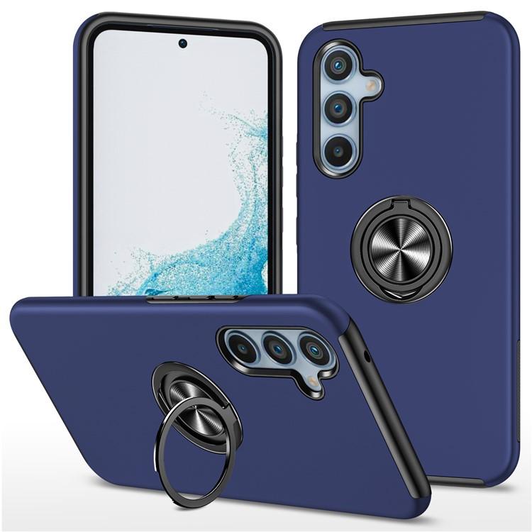 

For Samsung Galaxy S26 Case PC + TPU Phone Cover with Rotatable Ring Holder