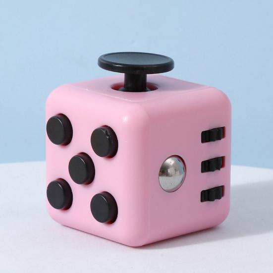Stress Relief Mini Cube Toy Portable Six-Sided Anxiety Relieving Cube Home Office Worker Silent Calming Cube Sensory