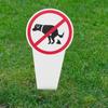 1/2/3Pcs 30*15cm No Dog Poop Sign Stake Double Sided Outdoor Garden Yard Stop Dog Pooping Warning Sign Spike Indicator Decor