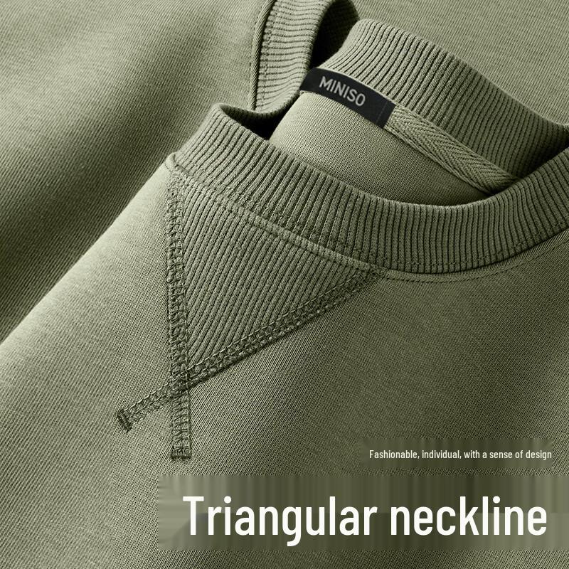 MINISO Men's Retro Round Neck Sweatshirt