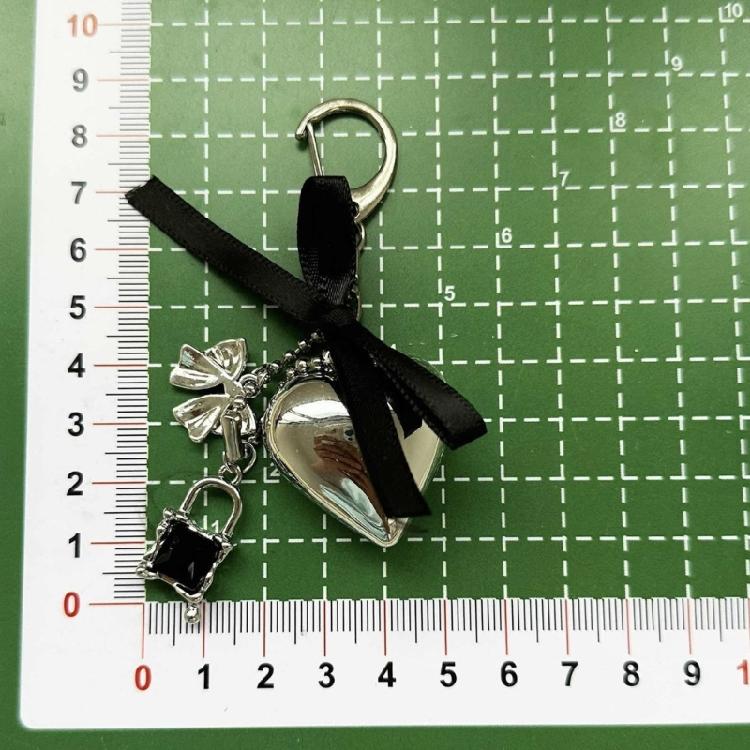 Chic Heart Keyring Unique Decoration Bowknot Keychain Ornament Phone Accessory
