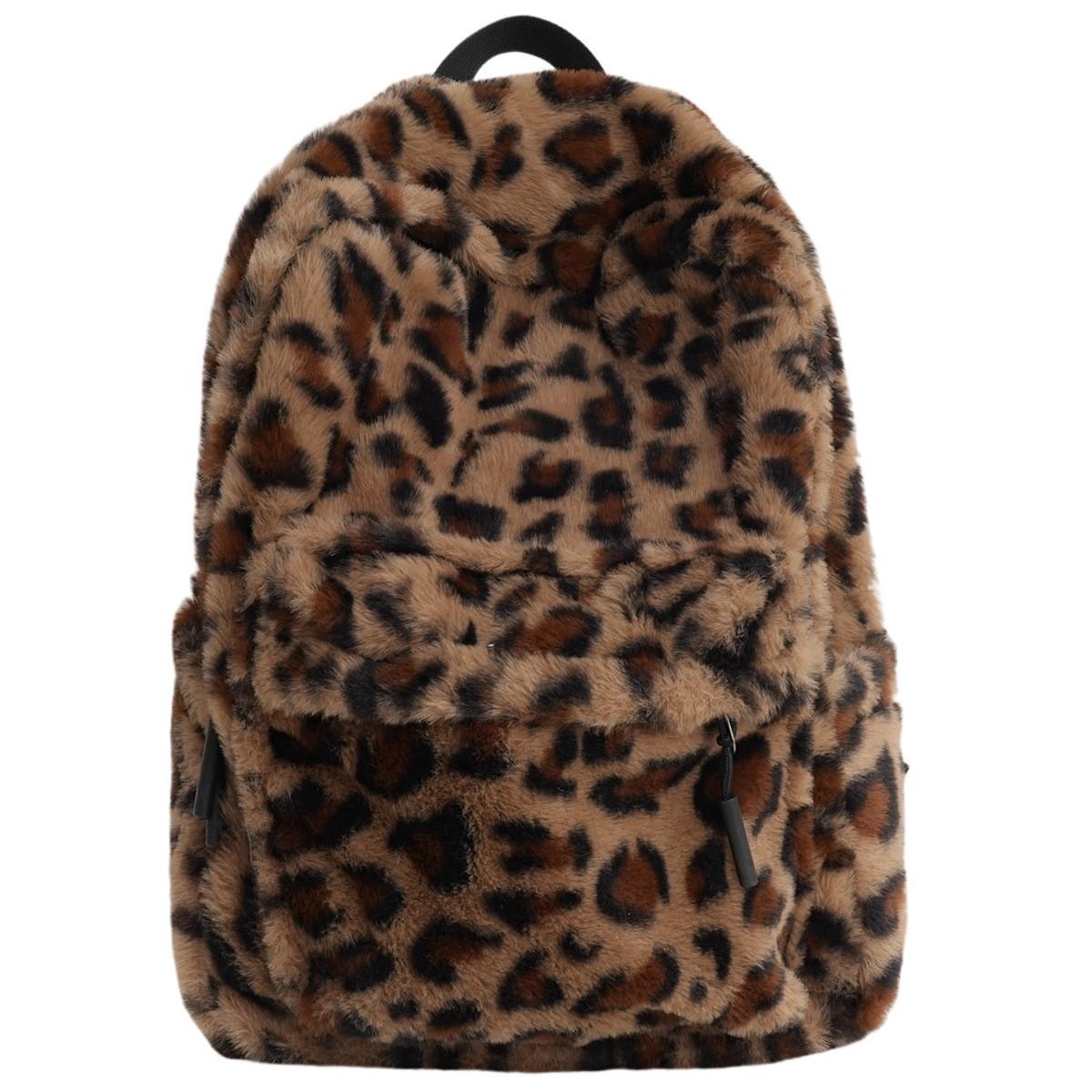 Luksusa brūns leoparda raksta plīša sieviešu