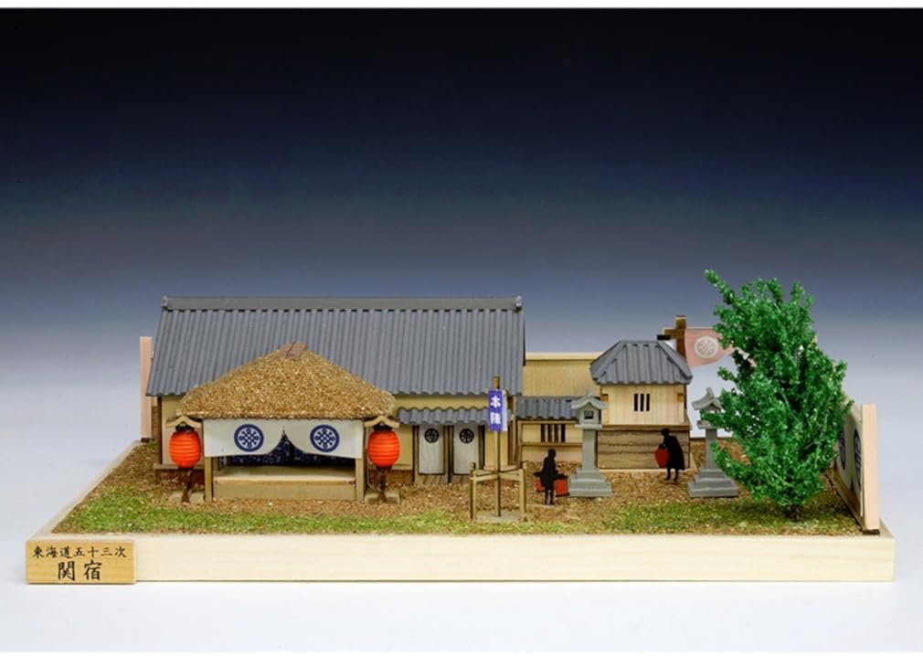 Woody Joe Stations of the Wooden Model Assembly Kit Fifty-three Tokaido, Sekijuku, (Diorama)