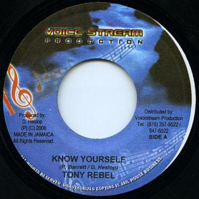 7inch Record TONY REBEL - Know Yourself Voice Stream 2006 Jamaica Reggae, Ska & Dub