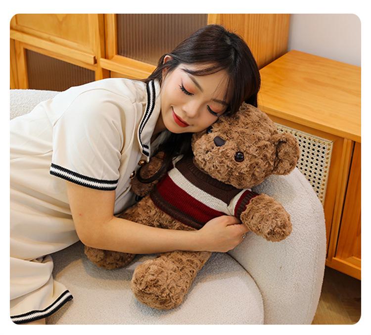 Valentine's Day Twisted Knit Teddy Bear Plush Toy Gift