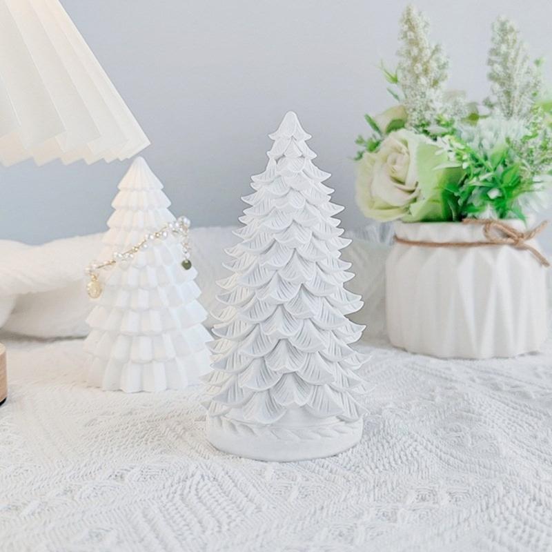 Delicate Christmas Tree Silicone Mold DIY Geometric Jewelry Holder Molds Aromatherapy Soap Casting Mould Handmade Gift