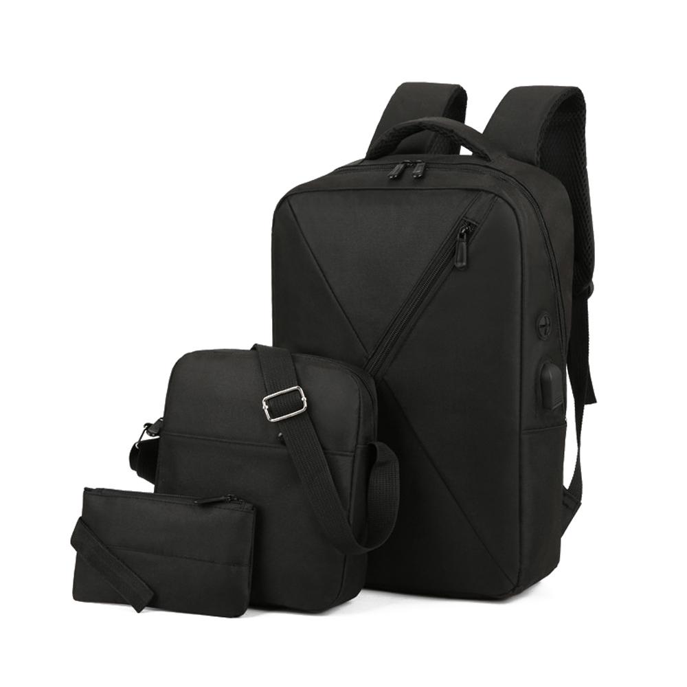 Set of 3 Laptop Backpack Large Capacity Business Daypack Portable Travel Commuting Bag with USB