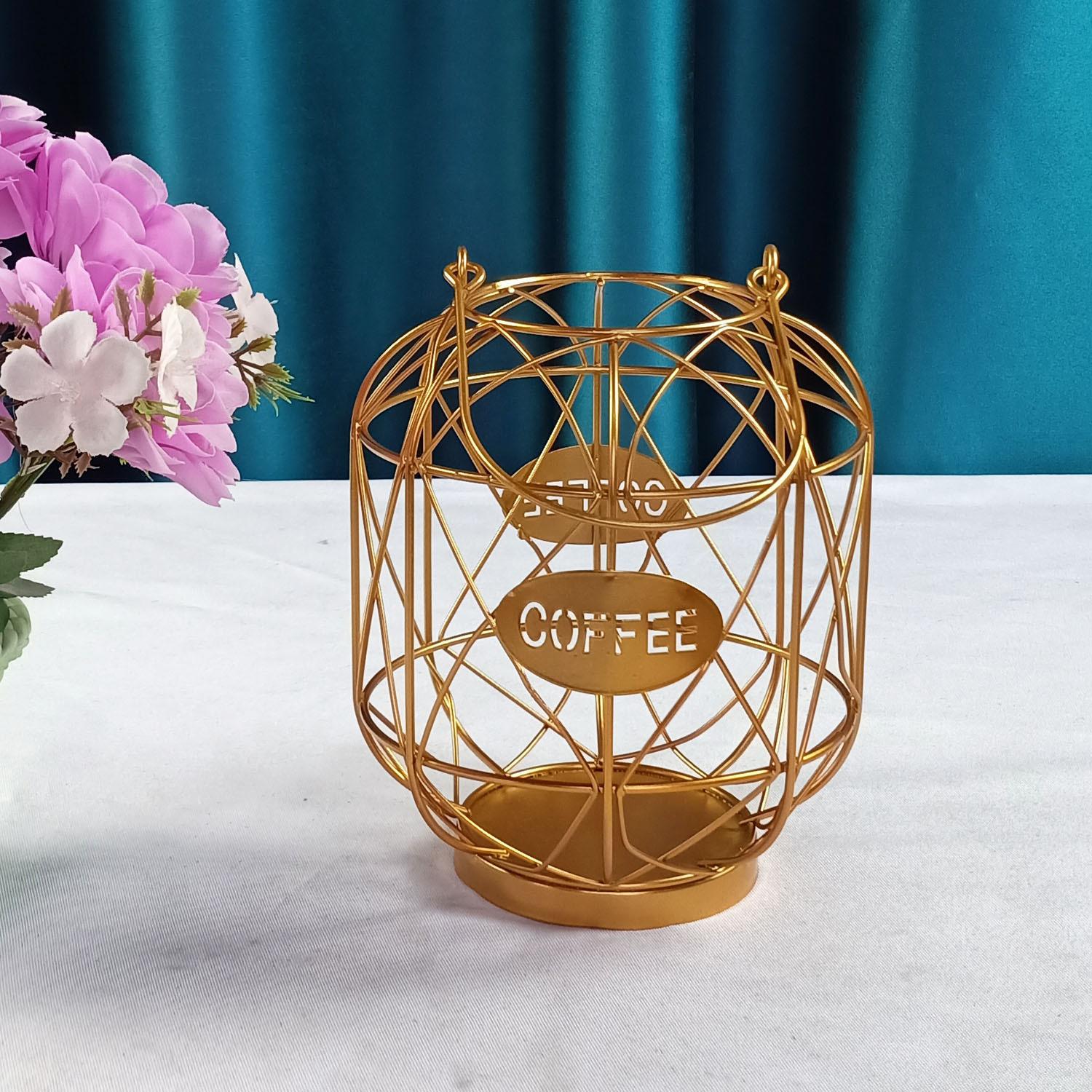 

Подстаканник в форме кружки, держатели для кофейных стручков, органайзер для хранения для стойки кофейни-бара золотой