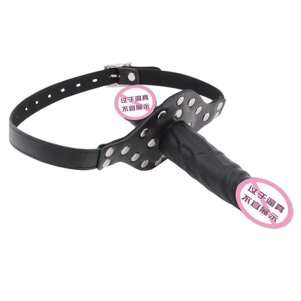 SM Sex Props Double-Headed Silicone Dildos Ball Gag Deep Throat Penis Adult Sex Supplies Oral Ball Training Toys
