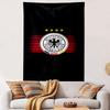 German Football Emblem with Four Stars Patterned Tapestry Decorative Wall Hanging, Home Bedroom Living Room Decor