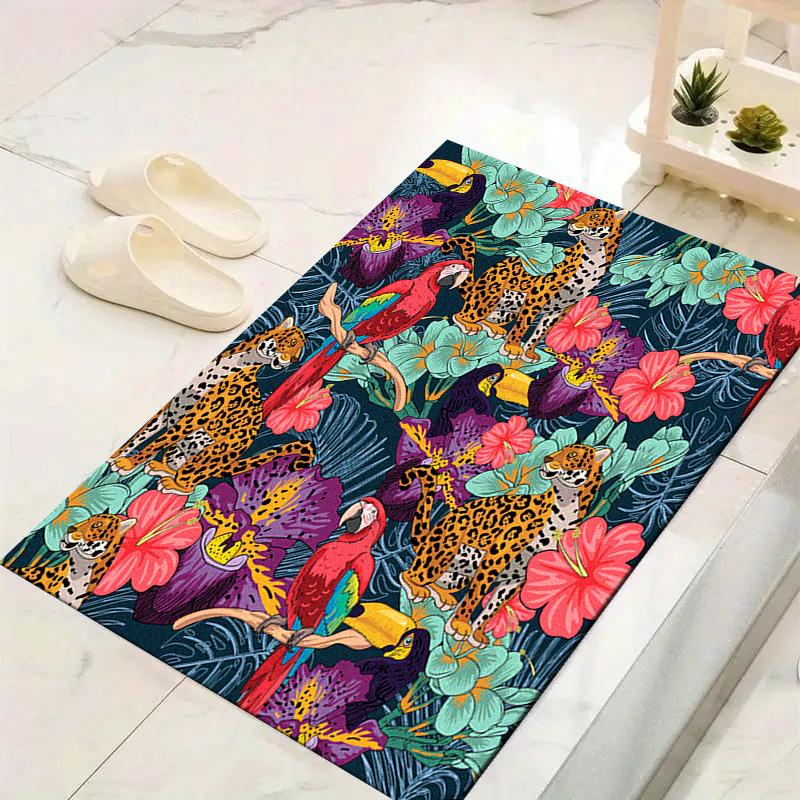 Jungle Leopard Carpet Rug for Living Room Bedroom Home Sofa Decoration,Kids play Non-slip Floor Mat