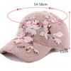 Women'S Winter Warm Fashion Duckbill Cap, Polyester Plush Baseball Hat, with Floral Rhinestone Embellishment, Non-Washable, Inelastic, Featherless