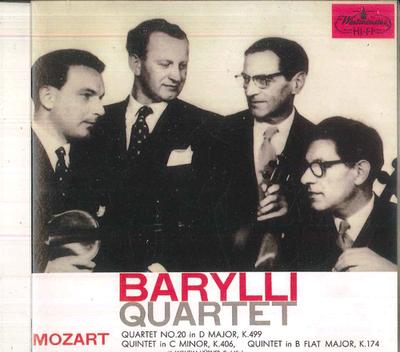 CD BARYLLI QUARTET WILHELM HUBNER  Mozart String Quartet No20 In D Maj CD39 WESTMINSTER South Kore Classical Used