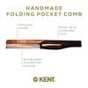 KENT Portable Folding Comb for 20T Fine Tooth with Retaining Made in England Men, Width, Pin,