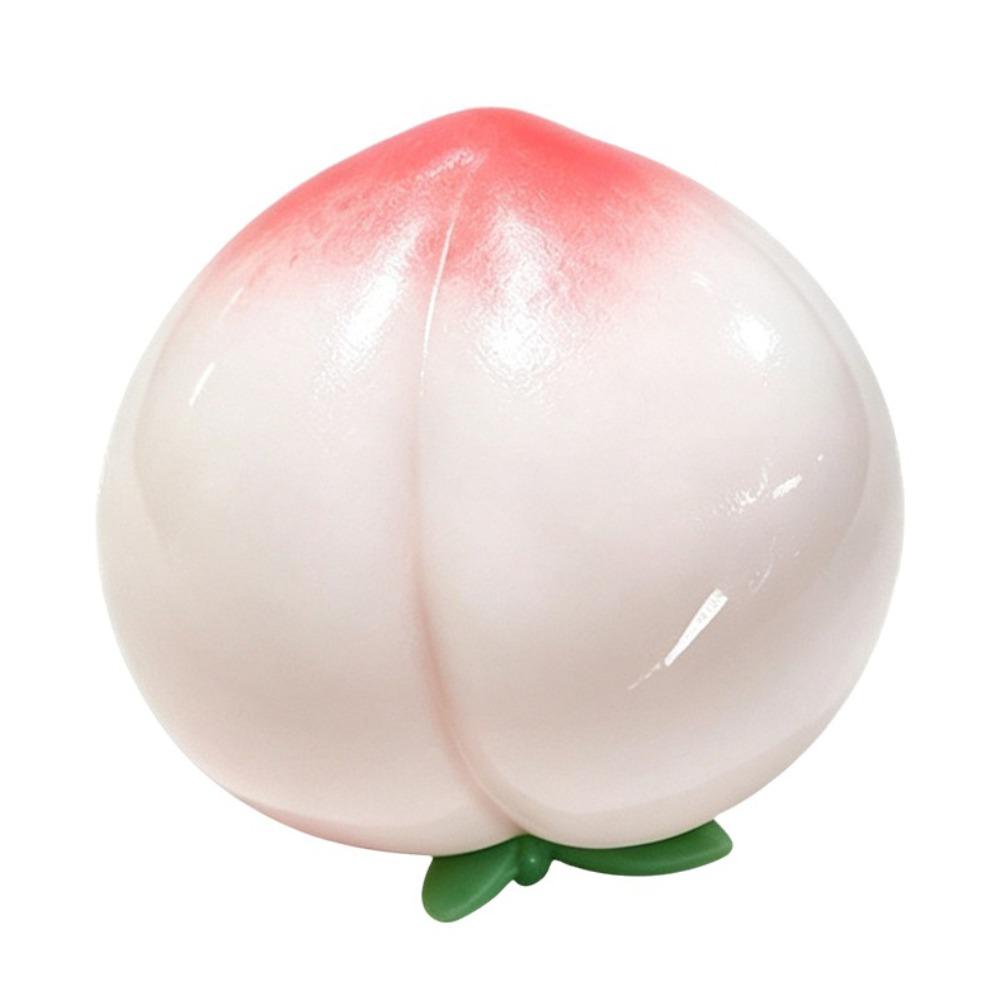 Moldable Crackling Peach Squishy Toy Crunchy Realistic Fruits Pinch TPR Fidget Toy Office Desk Toy