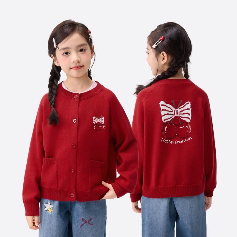 Girls  Cherry Embroidered Knitted Sweater 140