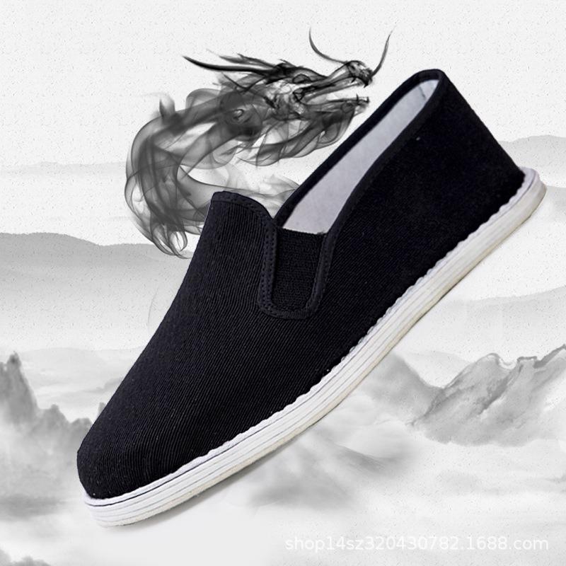 Old Beijing Cloth Shoes Men's Machine Lasagna Sole Breathable One Pedal Summer Medium and Old Cloth Shoes