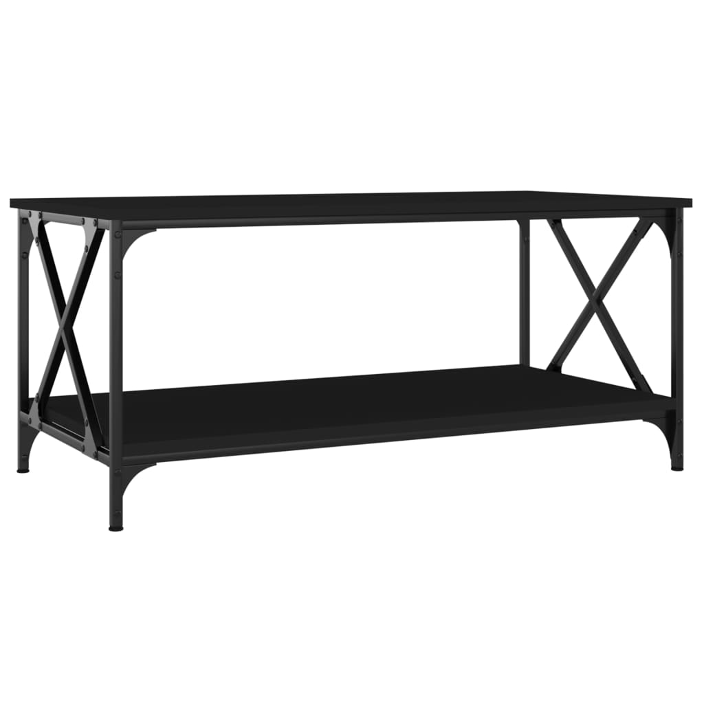  Coffee Table, Black 100x50x45 Cm, Wood-based Material