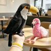 22/35cm Simulation Lifelike Birds Flamingo Plush Doll Stuffed Animal Soft Toucan Baby Appease Toys Funny for Kids Gift Decor