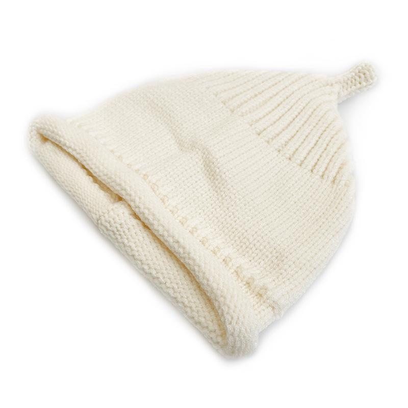 Katzenbruder Unisex Woll-Babyhut: Neuer Herbst/Winter-Eingang, Einfarbig, Warmer Strick, Klassisches Design.