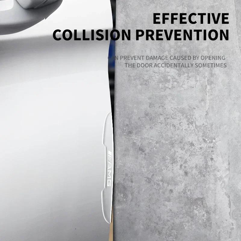 SUK3 4PCS Car Door Edge Guards Anti-Scratch Protector For Mercedes Benz AMG GLC GLB GLE CLA W206 W204 W205 W212 W213 W169 Accessories